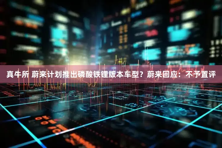 真牛所 蔚来计划推出磷酸铁锂版本车型？蔚来回应：不予置评